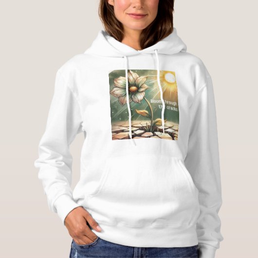 Blooming in Adversity – Floral Art Hoodie (Voorkant)