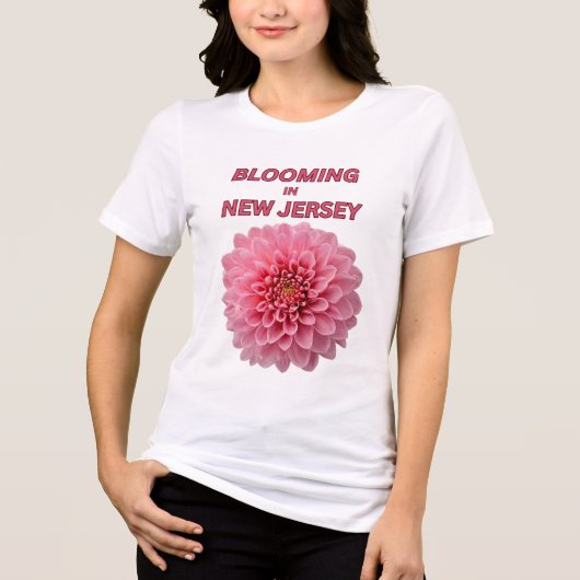 BLOOMING IN NJ, CHRYSANTHEMUM TRI-BLEND SHIRT (Voorkant)