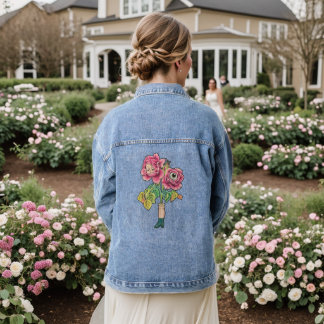 Blooming in the Dark Doll  Denim Jacket