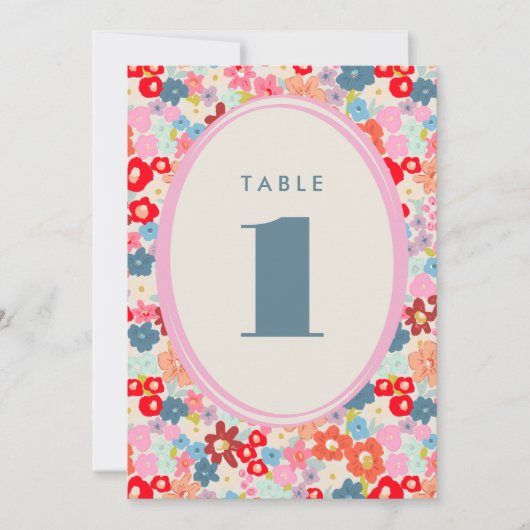 Blooming Joy Bold Bright Bloemen Tafelnummer (Voorkant)