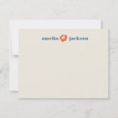 Blooming Joy Bold Bright Floral Gepersonaliseerd Notitiekaartje (Voorkant)