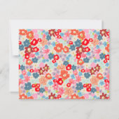Blooming Joy Bold Bright Floral Gepersonaliseerd Notitiekaartje (Achterkant)