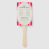 Blooming Joy Bold Bright Floral Wedding Program Handwaaier (Achterkant)