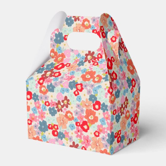 Blooming Joy Bright Bloemen Maximalistische bruilo Bedankdoosjes (Achterkant)