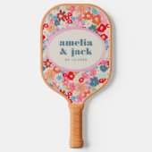 Blooming Joy Bright Bloemen Maximalistische bruilo Pickleball Paddle (Voorkant)
