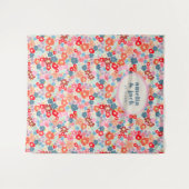 Blooming Joy Bright Bold Bloemen Huwelijk Achtergr Wandkleed (Voorkant (horizontaal))