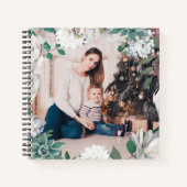 Blooming Joy Floral Christmas Foto Notitieboek (Voorkant)