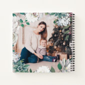 Blooming Joy Floral Christmas Foto Notitieboek (Achterkant)