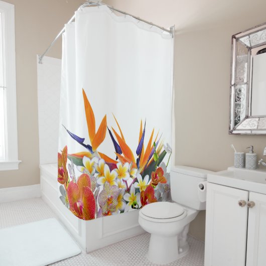 Blooming Joy-Tropical Flowers Douchegordijn (In situ)