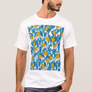 Blooming Lemon: Waterverf bloemenontwerp. T-shirt