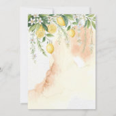  Blooming Lemons Rustic Palms Bridal Shower Kaart (Achterkant)