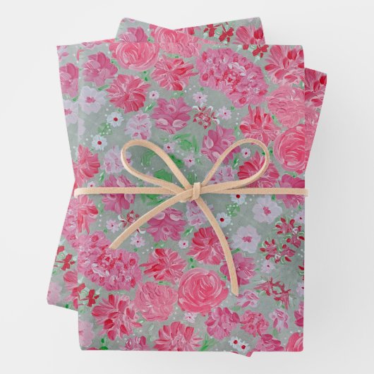 Blooming Liefde Bloemen Wrapping Papier Inpakpapier Vel (In situ)