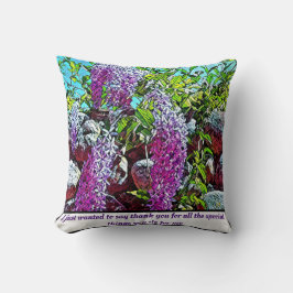 Blooming lilac flower garden kussen