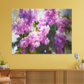 Blooming Lilac – Impressionist Spring Flowers Canvas Afdruk (Insitu (Woonkamer))