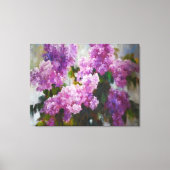 Blooming Lilac – Impressionist Spring Flowers Canvas Afdruk (Voorkant)