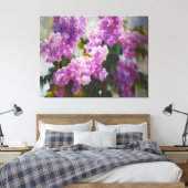 Blooming Lilac – Impressionist Spring Flowers Canvas Afdruk (Insitu (Slaapkamer))