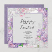 Blooming Lilacs Happy Paast Holiday Kaart (Voorkant / Achterkant)