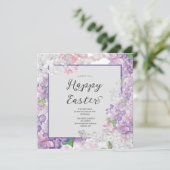 Blooming Lilacs Happy Paast Holiday Kaart (Staand voorkant)