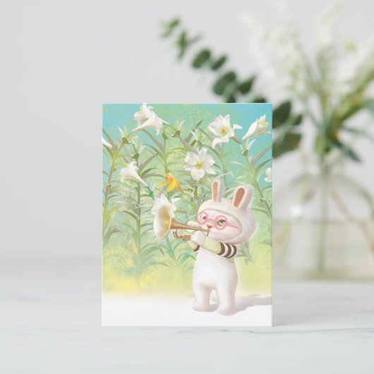 Blooming Lily Aankondigingskaart (Staand voorkant)