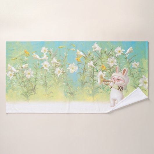 Blooming Lily Badhanddoek (Badhanddoek)