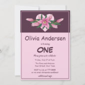 Blooming Lily Elegant Birthday Uitnodiging (Voorkant)