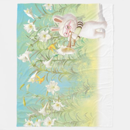 Blooming Lily Fleece Deken (Voorkant)