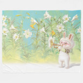 Blooming Lily Fleece Deken (Voorkant (Horizontaal))