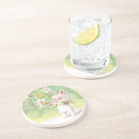 Blooming Lily Zandsteen Onderzetter (Zijkant)