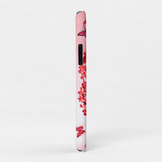 Blooming Lips: Floral Butterfly Kiss Case-Mate iPhone Case (Achterkant/rechts)