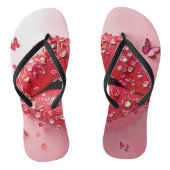 Blooming Lips: Floral Butterfly Kiss Teenslippers (Voetbed)