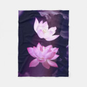 Blooming Lotus Flower Fleece Deken (Voorkant)