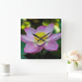 Blooming lotus flower, Indonesië Vierkante Klok (Huis)