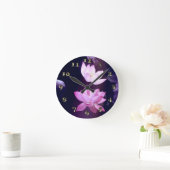 Blooming Lotus Flower Ronde Klok (Huis)