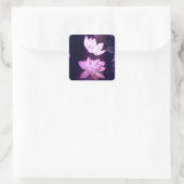 Blooming Lotus Flower Vierkante Sticker (Tas)