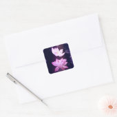 Blooming Lotus Flower Vierkante Sticker (Envelop)