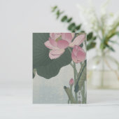 Blooming Lotus Flowers door Ohara Koson Briefkaart (Staand voorkant)