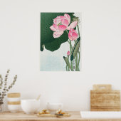 Blooming Lotus Flowers door Ohara Koson Poster (Keuken)