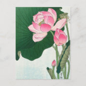Blooming lotusbloemen - Ohara Koson - VintageArt Briefkaart (Voorkant)