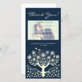 Blooming Love Tree bruiloft dank je ref.wi1 Bedankkaart (Voorkant / Achterkant)