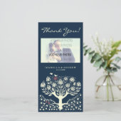 Blooming Love Tree bruiloft dank je ref.wi1 Bedankkaart (Staand voorkant)