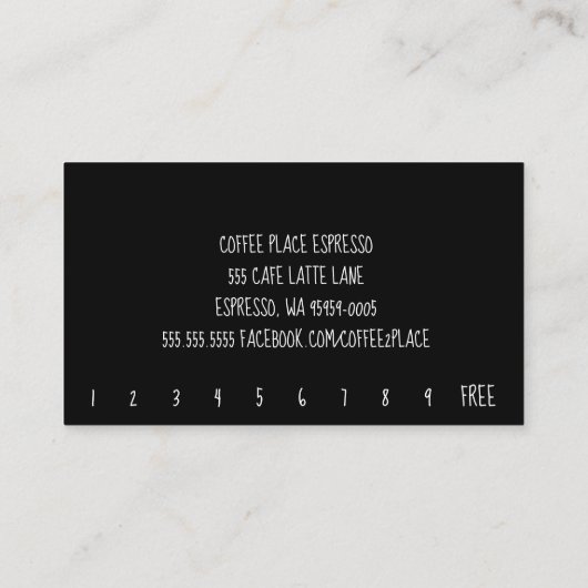 Blooming Loyalty Coffee Punch Loyalty Card (Achterkant)