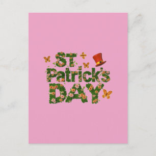 Blooming Luck: Floral St. Patrick's Day Briefkaart