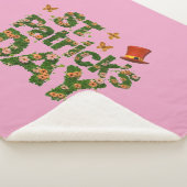 Blooming Luck: Floral St. Patrick's Sherpa Blanket Sherpa Deken (3/4)