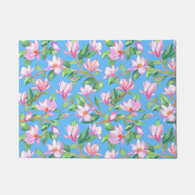 Blooming magnolia aan de hemel deurmat (Voorkant)