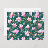 Blooming magnolia briefkaart (Voorkant / Achterkant)