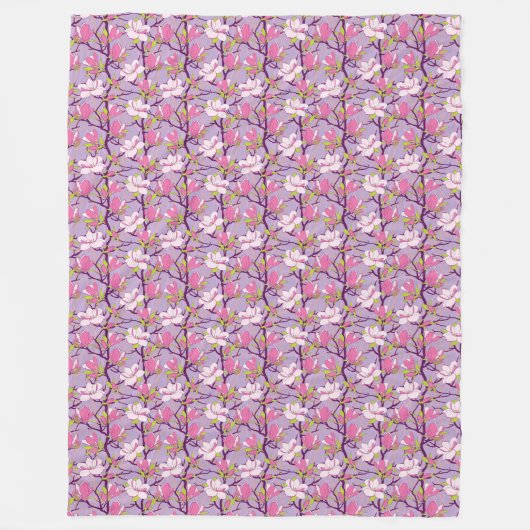 Blooming Magnolia Fleece Blanket (Voorkant)