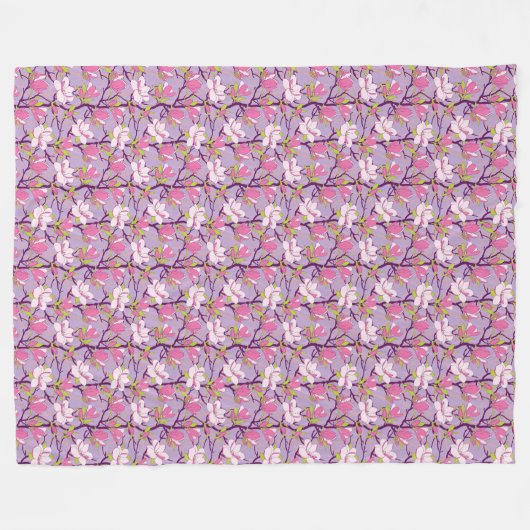 Blooming Magnolia Fleece Blanket (Voorkant (Horizontaal))
