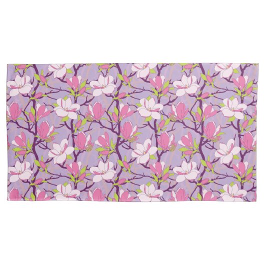 Blooming Magnolia King Size Hoesje Kussensloop (Voorkant-Links)