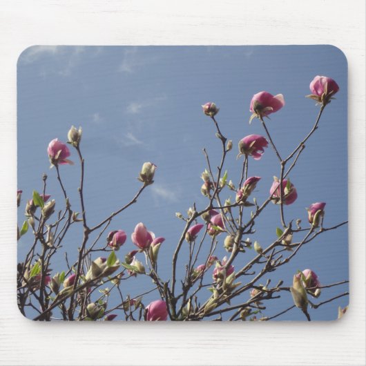 Blooming Magnolia Mousepad Muismat (Voorkant)