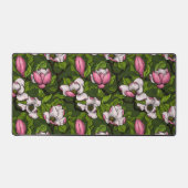 Blooming magnolia op donkergroen bureaumat (Voorkant)